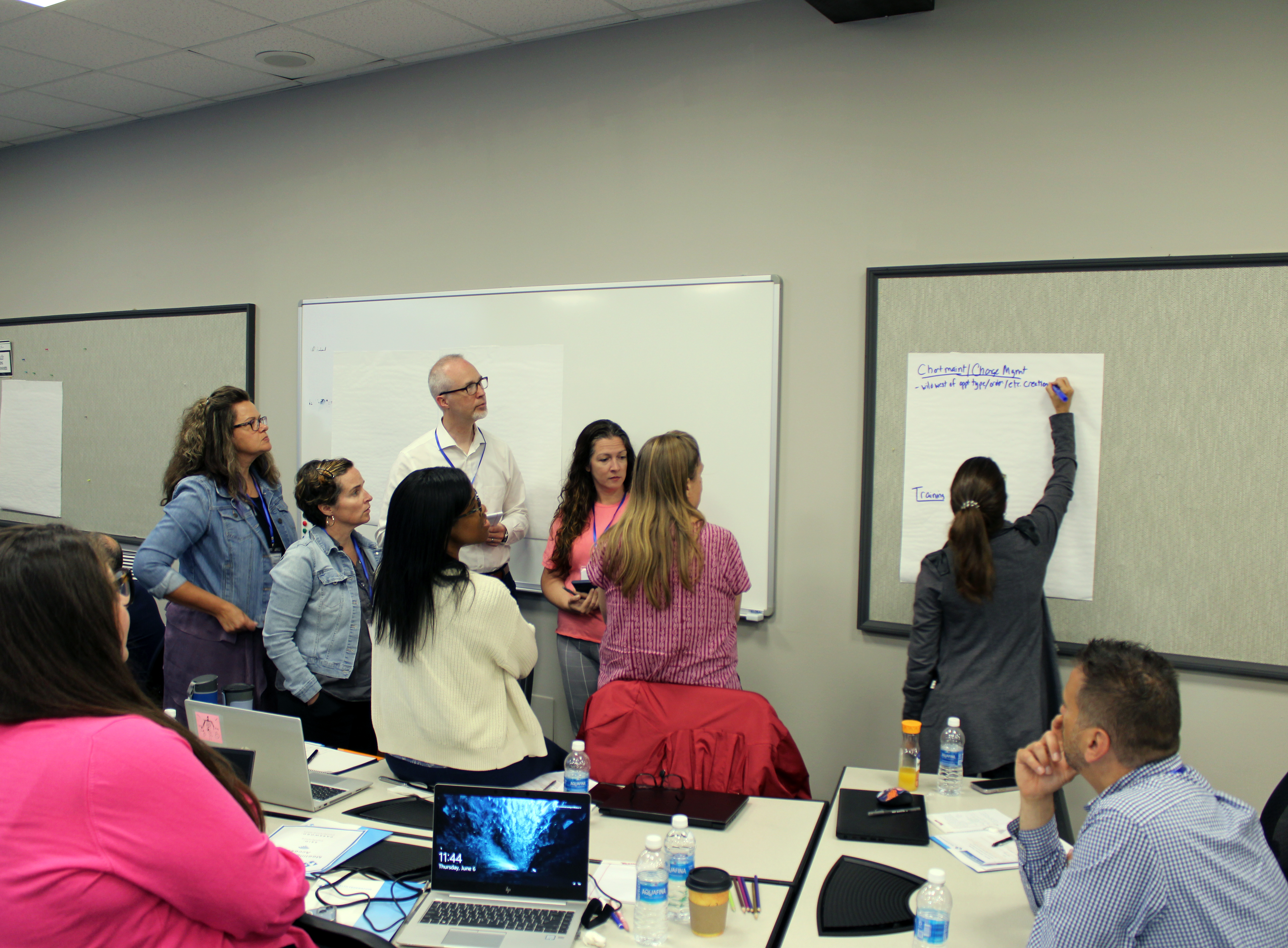 Participants work together at the 2024 HCCN in-person meeting